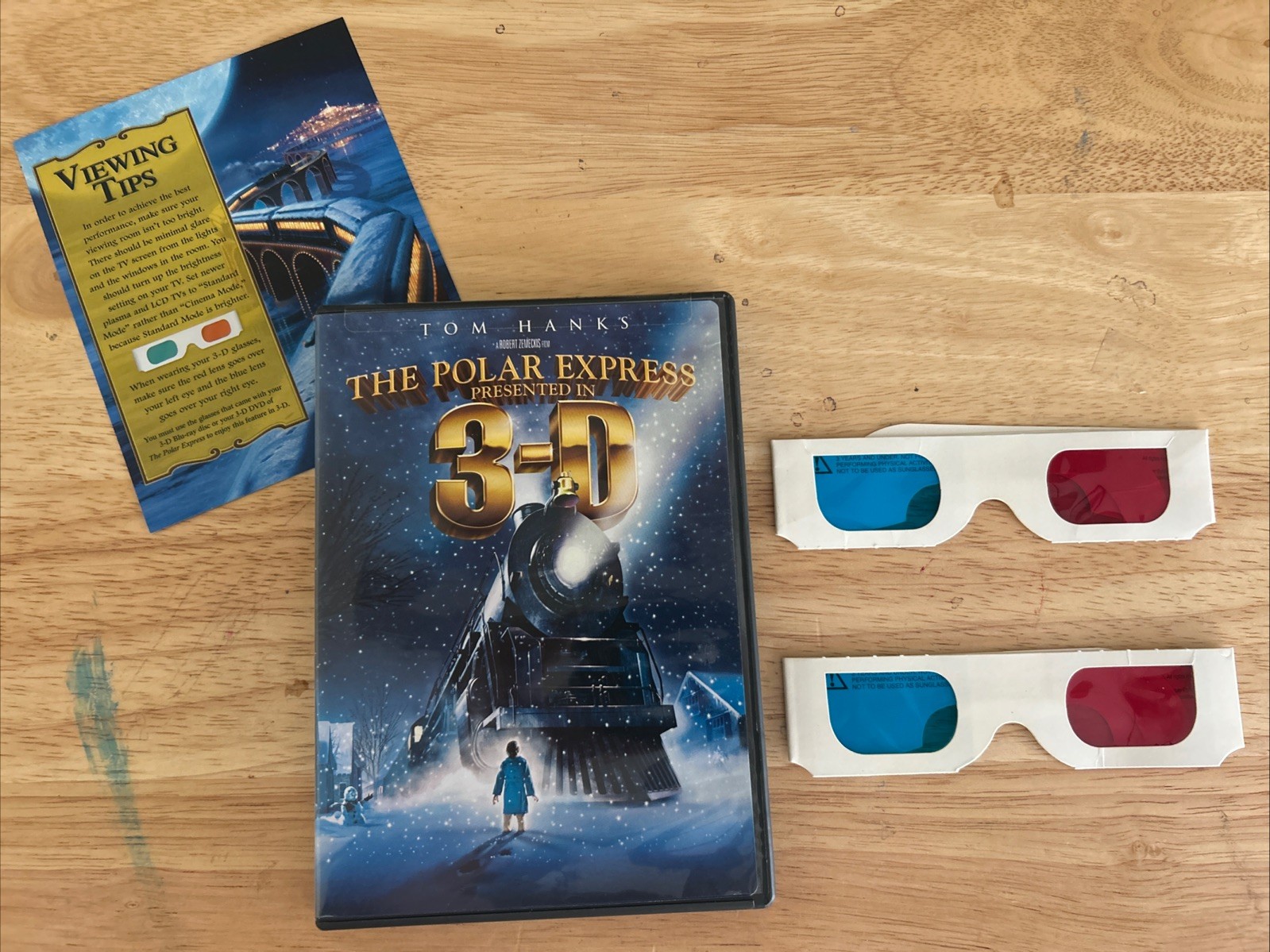The Polar Express 3-D (Widescreen DVD, 2-Disc Set) 2- 3-D GLASSES included