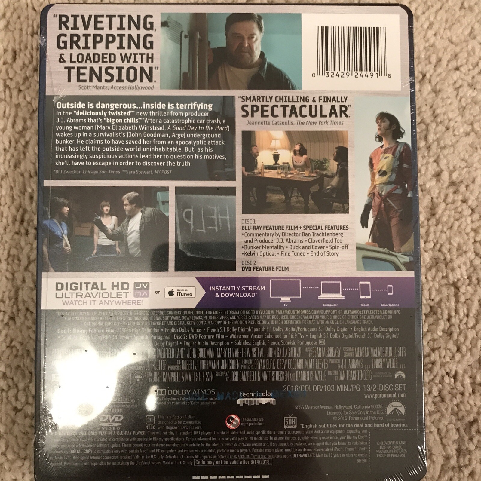 NEW MINT 10 Cloverfield Lane Best Buy Exclusive Steelbook Blu-ray+DVD US Release