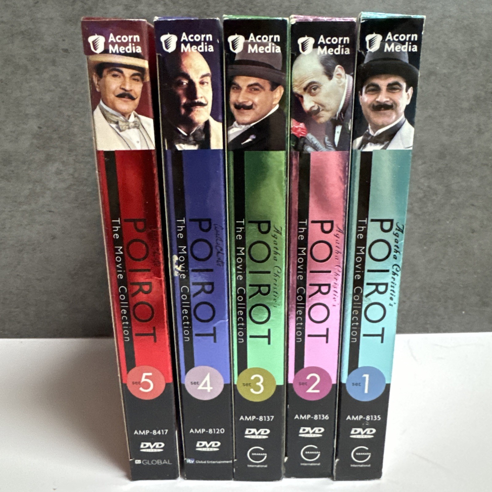 Agatha Christie POIROT MOVIE COLLECTION 1 2 3 4 5 DVD A&E TV Detective Series