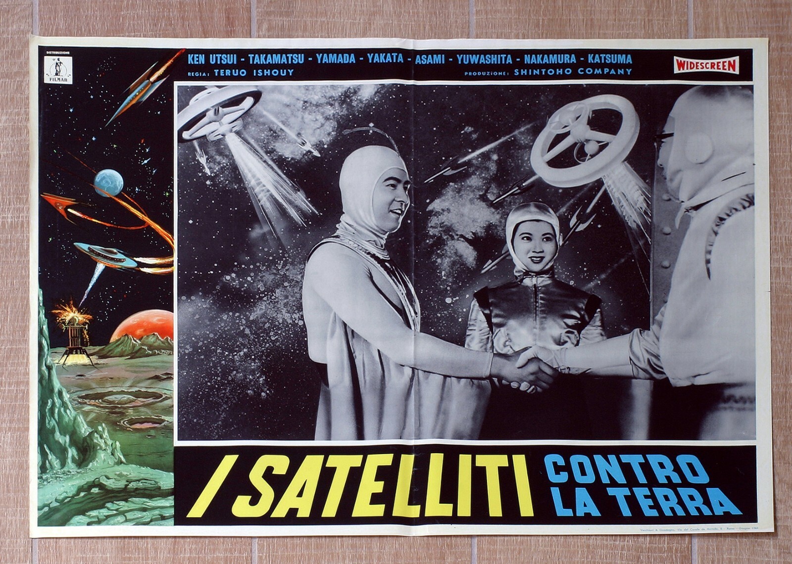 I SATELLITI CONTRO LA TERRA fotobusta poster Spaceman Ken Utsui Sci-fi CZ44