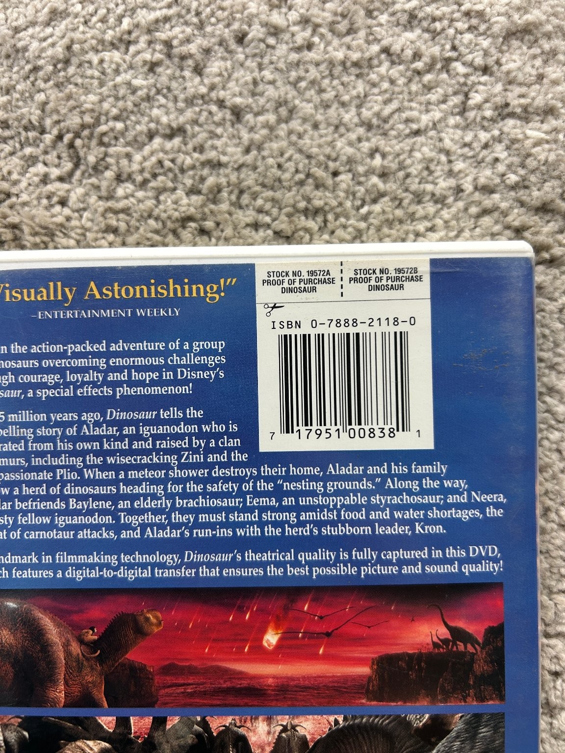 Dinosaur DVD (2000) Walt Disney Pictures, THX Certified, Widescreen