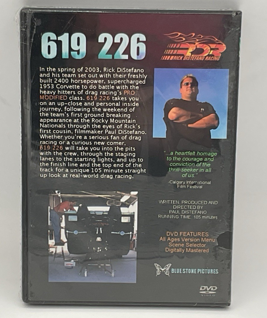 619 226 DVD Drag Racing Rick DiStefano 1320 Feet Of Asphalt 2400 Horsepower NEW