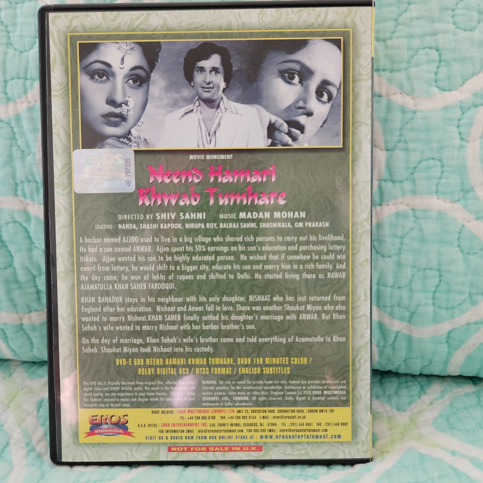 Lot of 10 Bollywood DVDs – Classics of the 60s and 70s
