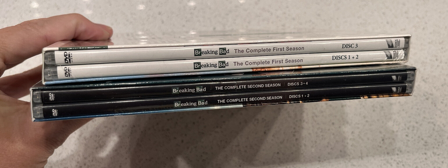 Breaking Bad Season 1 & 2 Complete DVD New SEALED Bonus Deleted Scenes