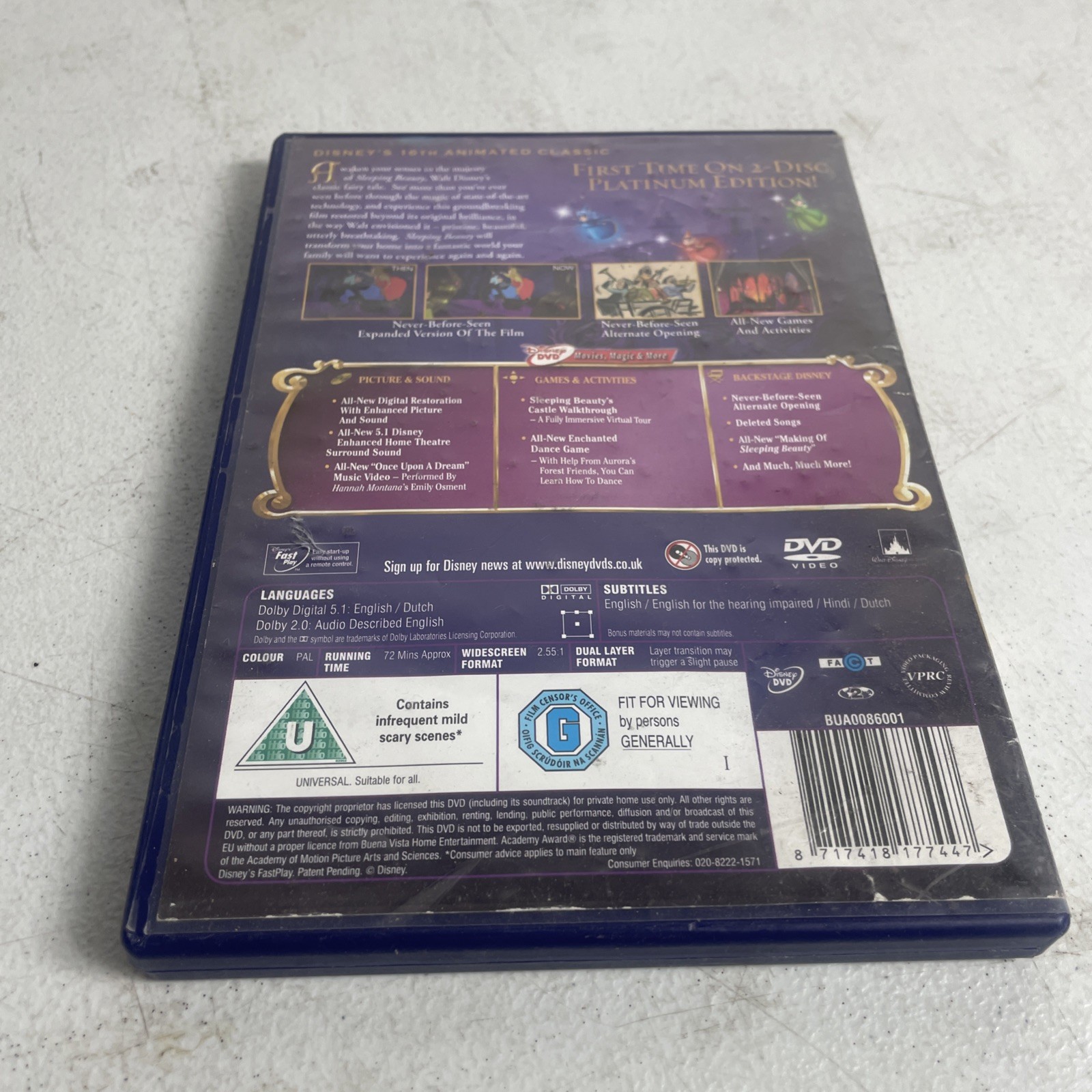 Sleeping Beauty (Disney) DVD (2008) Clyde Geronimi, Clark (DIR) cert U 2 discs