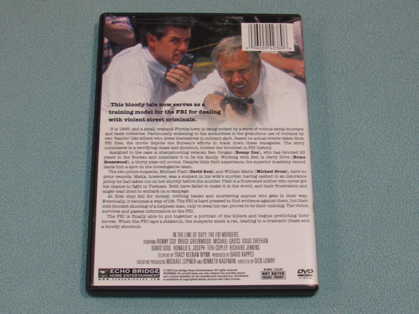 IN THE LINE OF DUTY: THE FBI MURDERS (DVD, 2005) ***Rare, OOP!*** Ronny Cox 1988