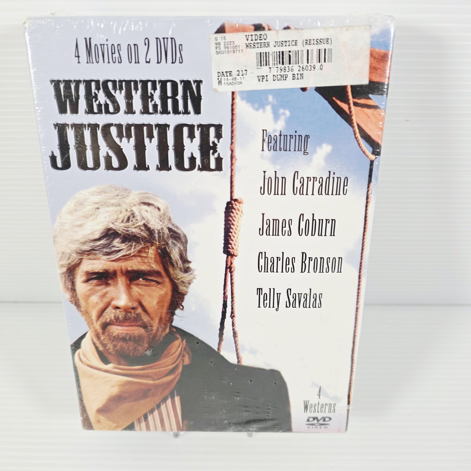 Western Justice 4 Movies on 2 DVDs (DVD, varies, 2-disc) New Sealed