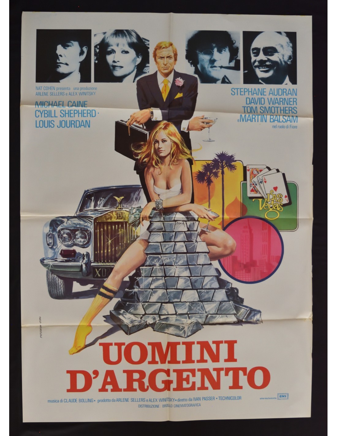 manifesto UOMINI D’ARGENTO michael caine cybill shepherd ivan passer A76