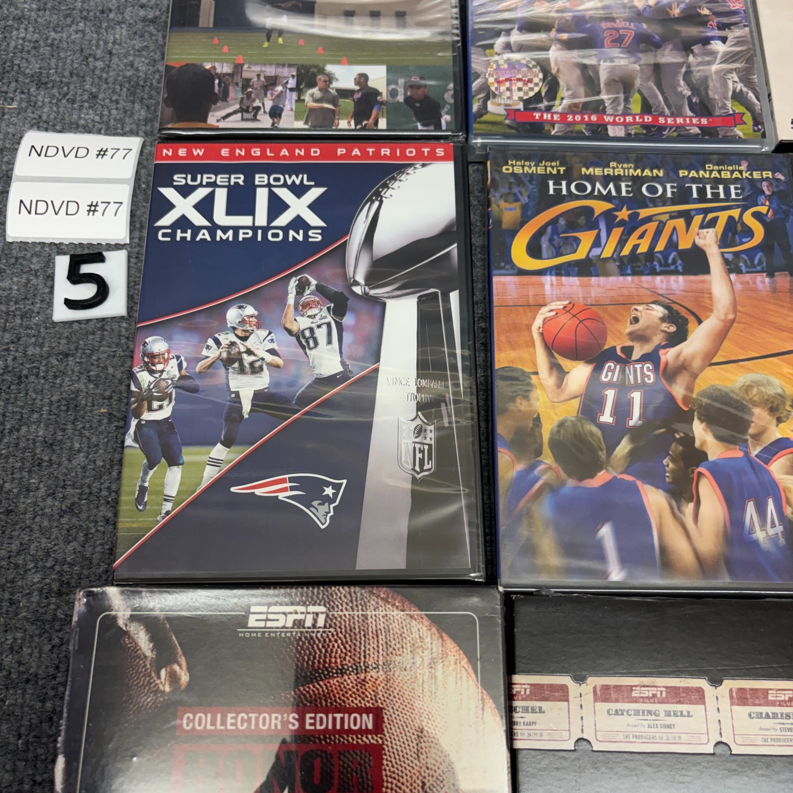 Sports DVD Lot NFL Super Bowl ESPN Jeter Ali Seahawks College New Sealed
