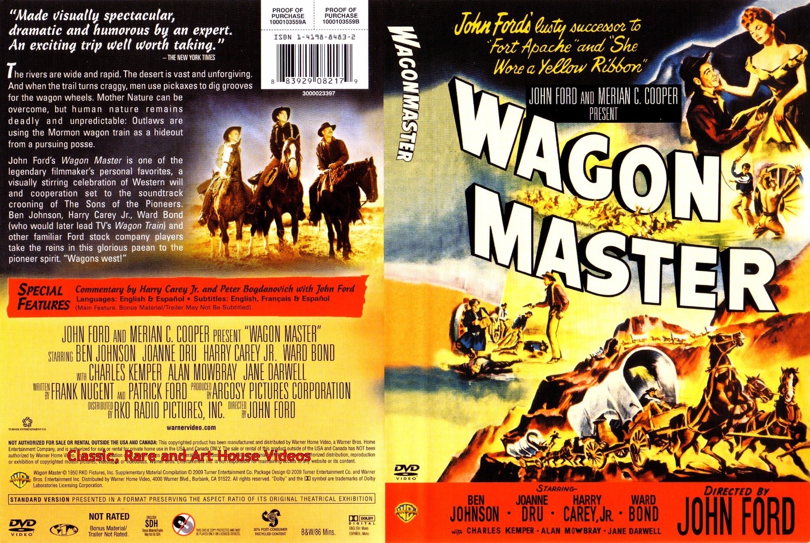 Wagon Master ~ New DVD ~ Ben Johnson, Ward Bond (1950)