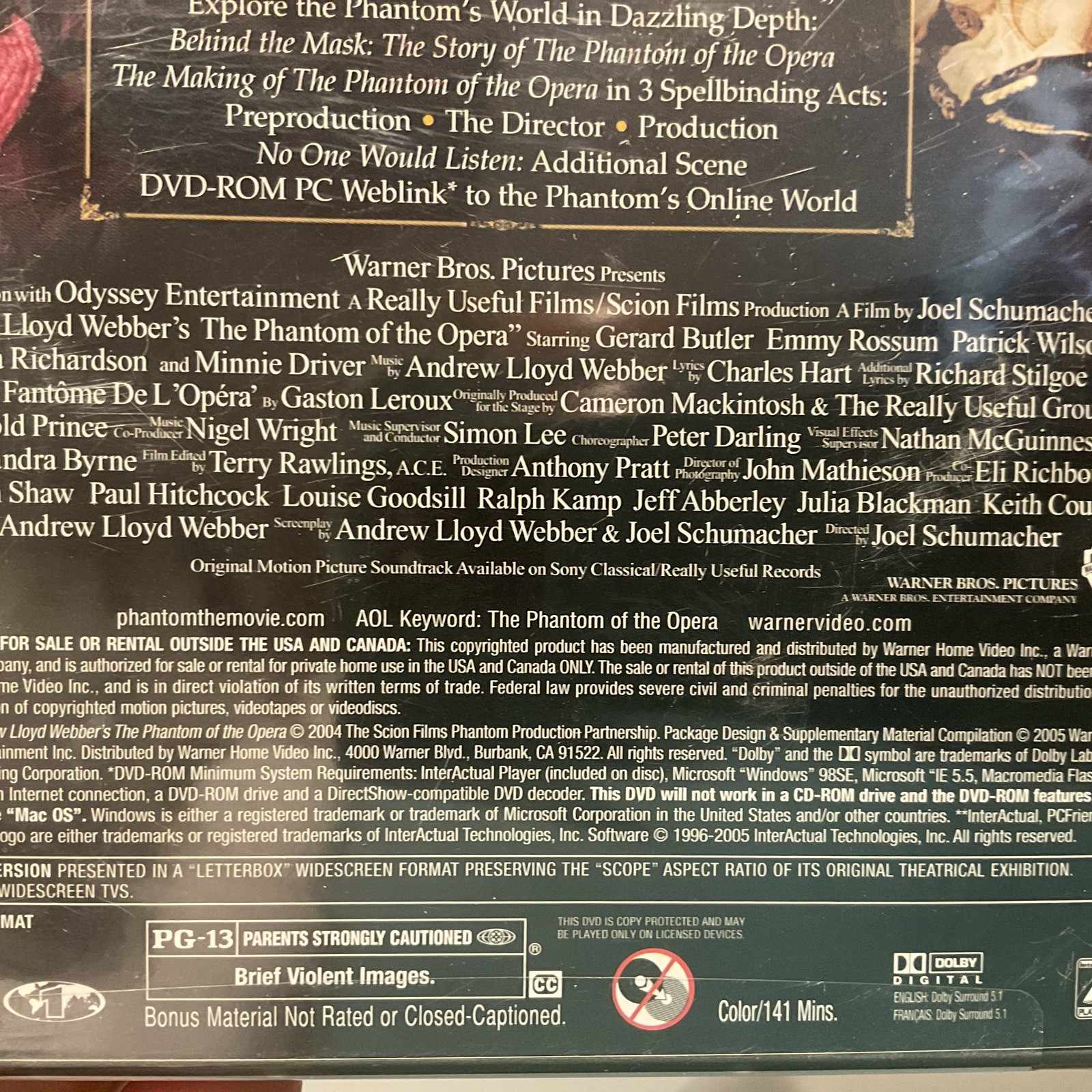 *BRAND NEW 2-DISC SET* The Phantom Of The Opera Special Edition (DVD, 2004)