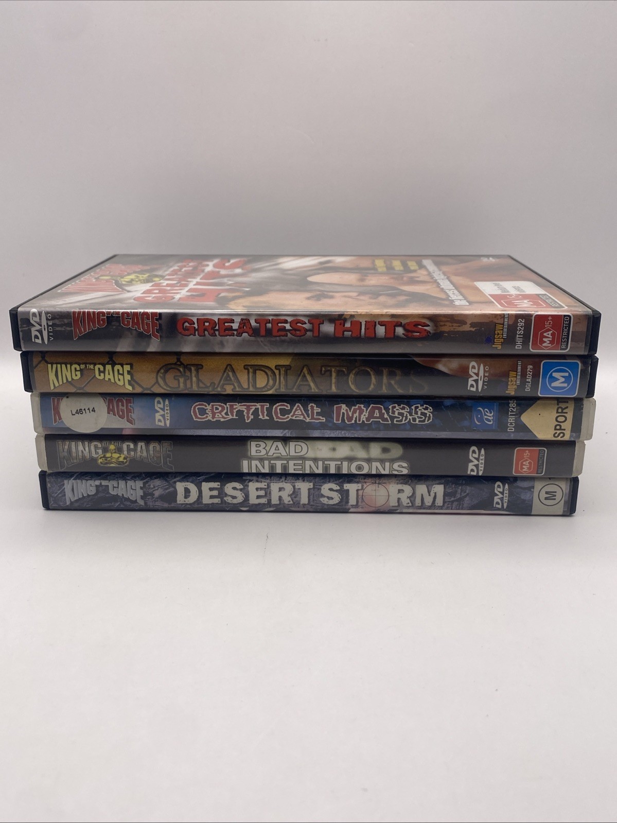 King Of The Cage Desert storm,Bad intentions,critical Mass, Gladiators, Greatest