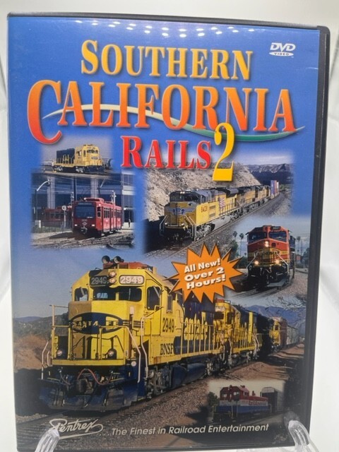 SOUTHERN CALIFORNIA RAILS 2 DVD. PENTREX RAILROAD ENTERTAIMENT 2 HRS. 15 MIN