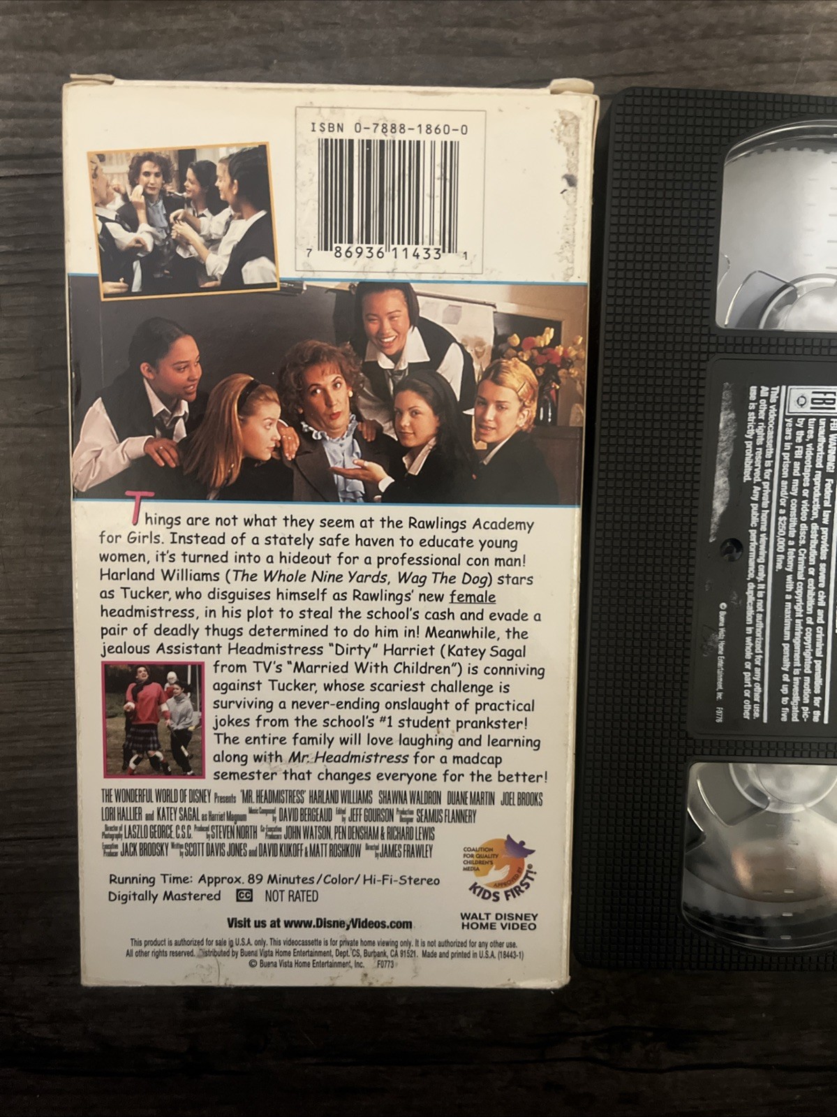 MR. HEADMISTRESS VHS Tape 1998 DISNEY HARLAND WILLIAMS KATEY SAGAL Former Rental