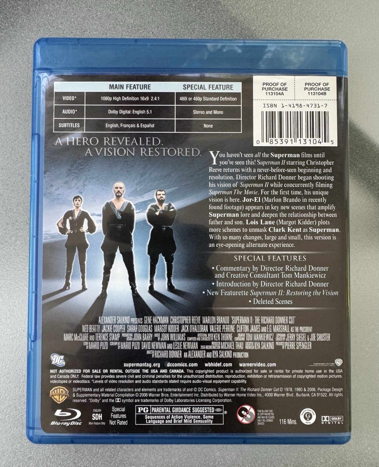 Warner Home Video Superman II: The Richard Donner Cut Blu-ray Director’s Cut