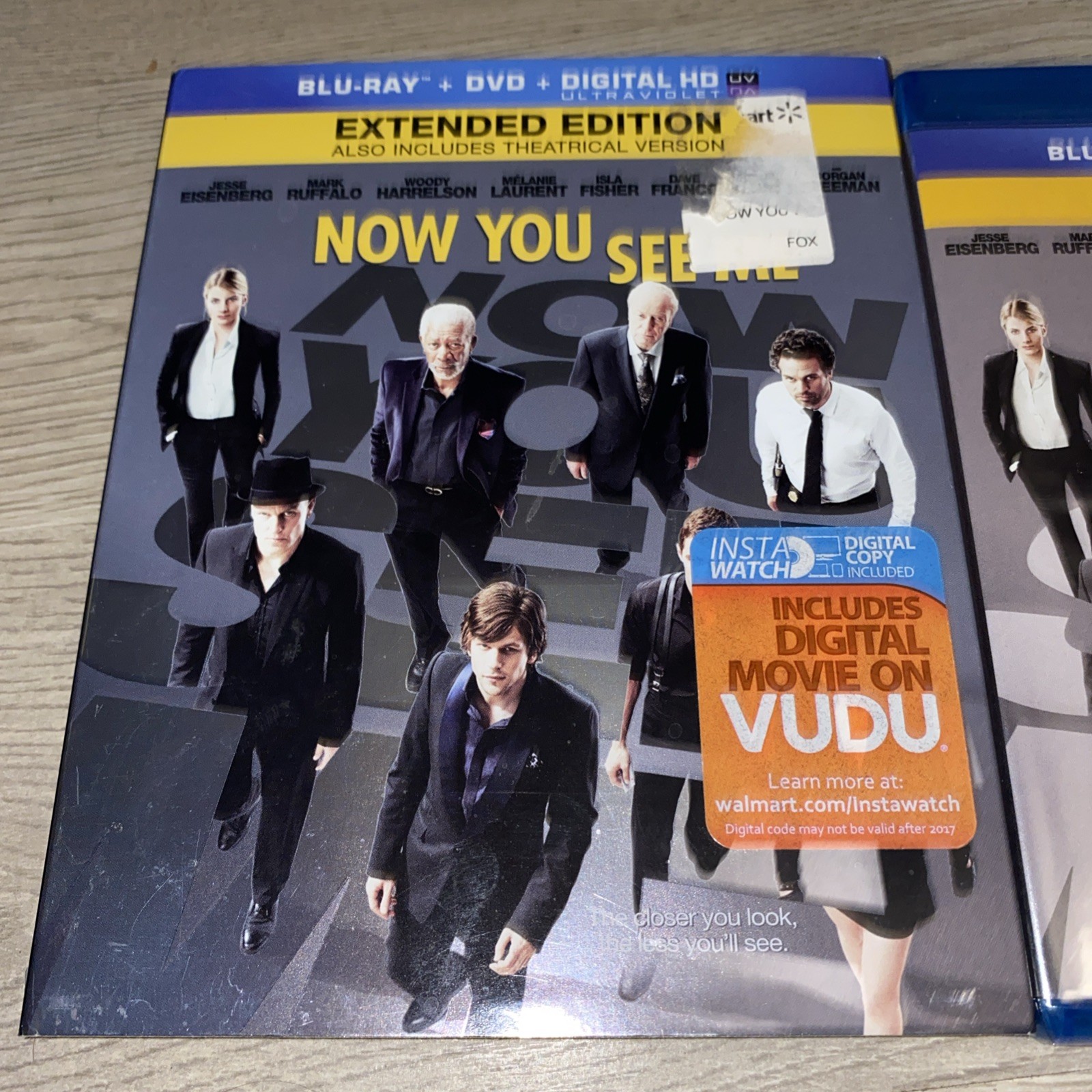 Now You See Me Blu-ray DVD 2013 Extended Edition Jesse Eisenberg Mark Ruffalo