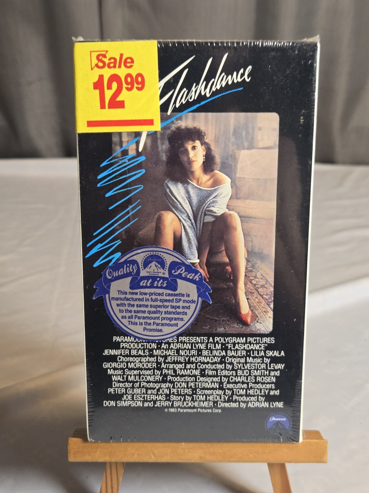 Flashdance VHS Tape 1989 Jennifer Beals Giorgio Moroder Factory Sealed Musical