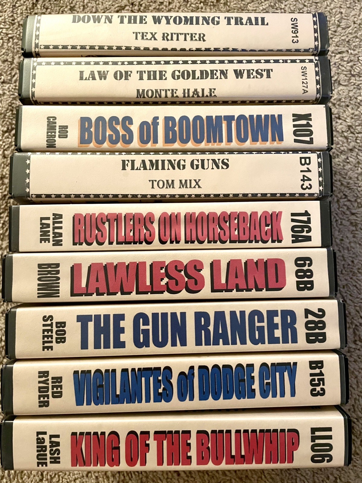 Vintage 1930s 1940s 1950s Western VHS LOT King of the bullwhip boss of boomtown
