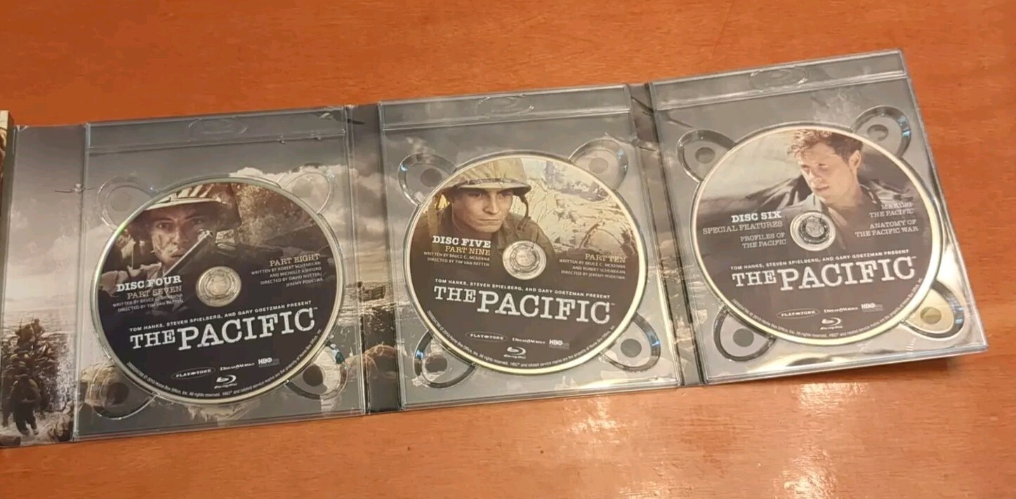 the pacific blu ray tin Tom Hanks Steven Spielberg Gary Goetzman HBO