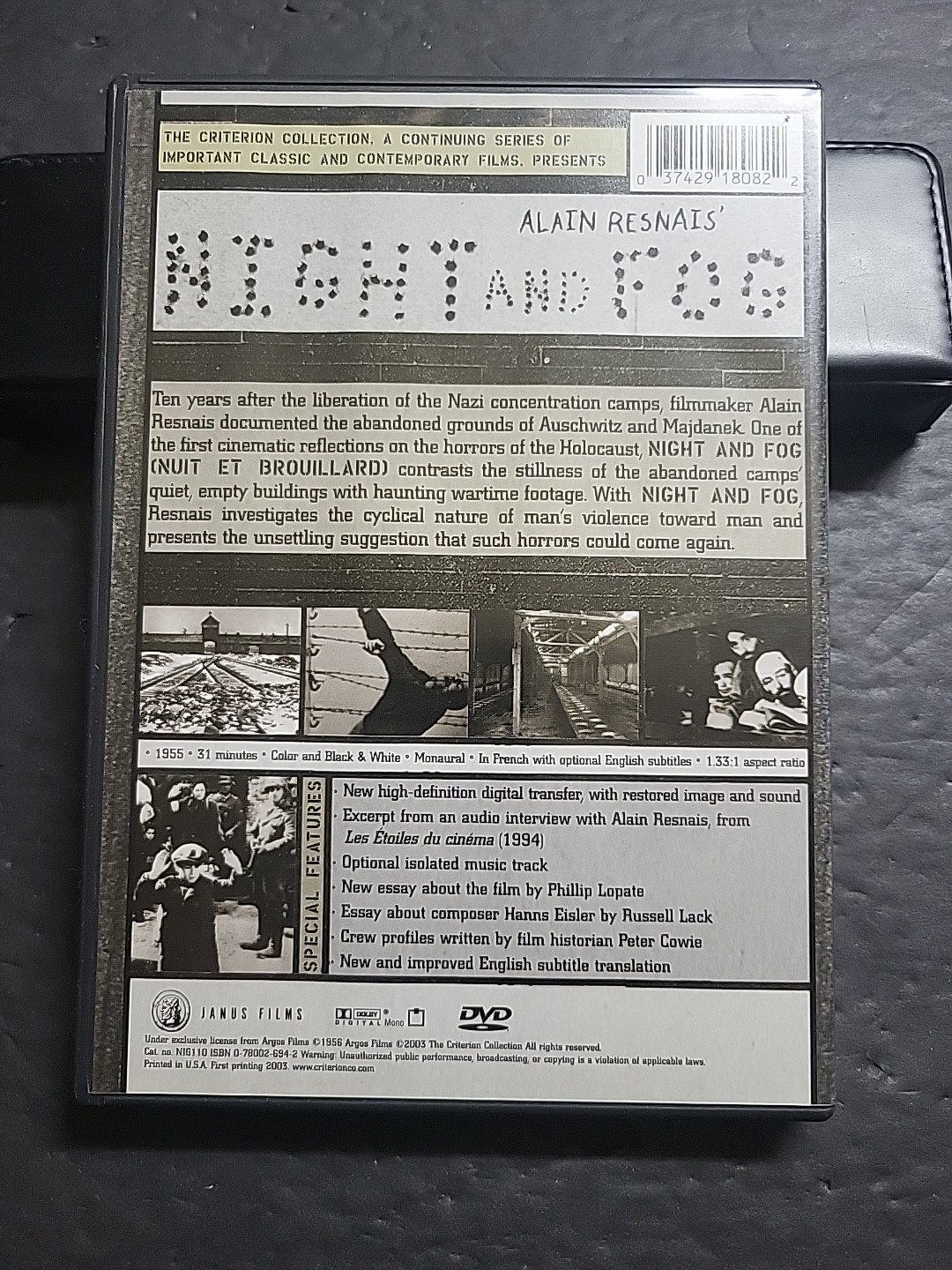 NIGHT AND FOG ~ Criterion Collection ~ DVD