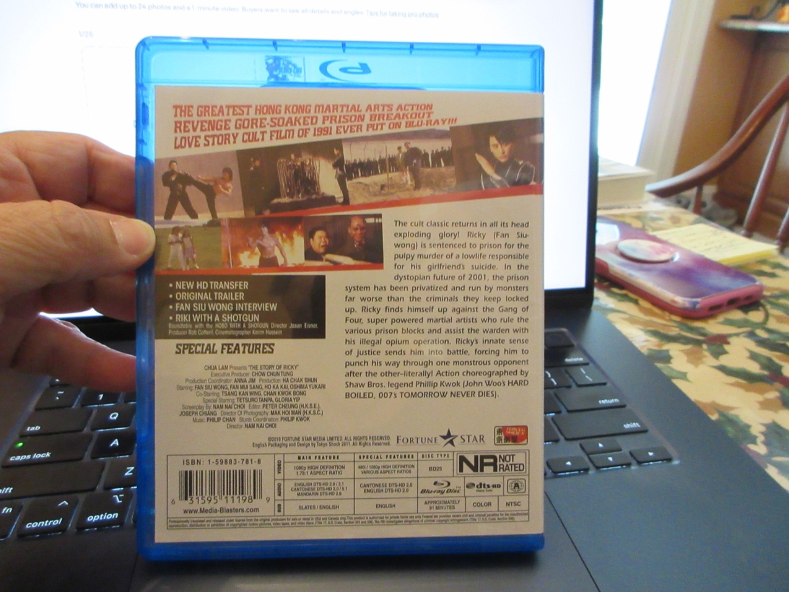 Riki-Oh: The Story of Ricky (Blu-ray, 1991, Tokyo Shock) RARE & OOP! MINT DISC!