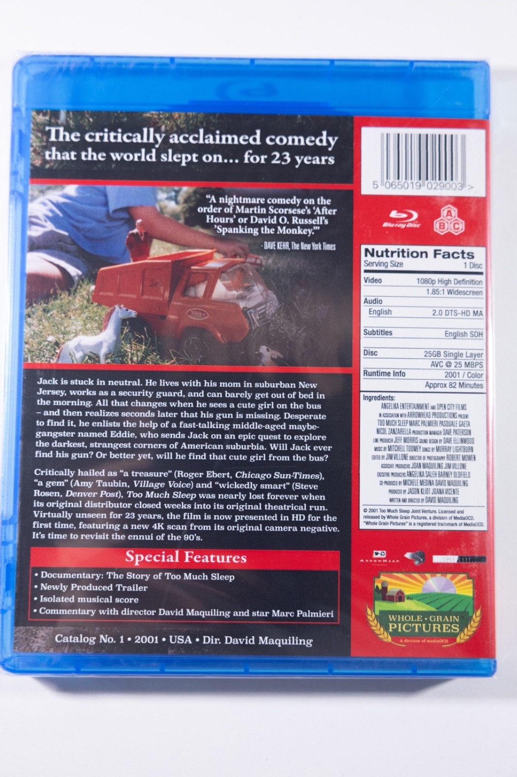 Too Much Sleep 1997 MediaOCD Whole Grain Pictures Blu-Ray w/ Webstore Slipcover