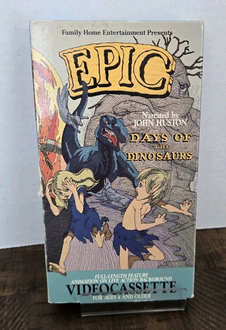 EPIC DAYS OF THE DINOSAURS (1985) VHS 80s ANIMATED MOVIE F.H.E.