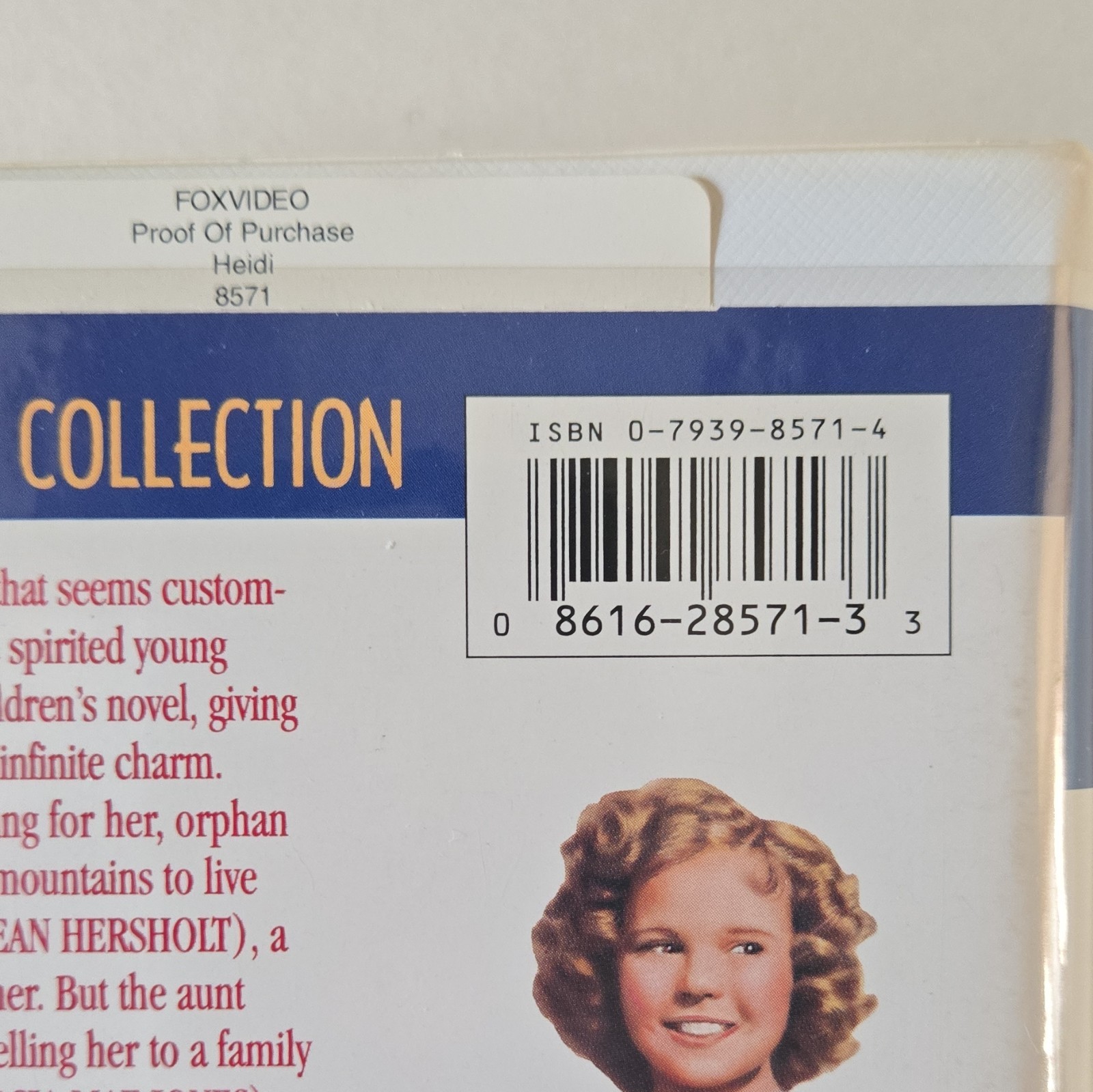 20th Century Fox Heidi VHS Colorized NTSC G English Shirley Temple (1937)