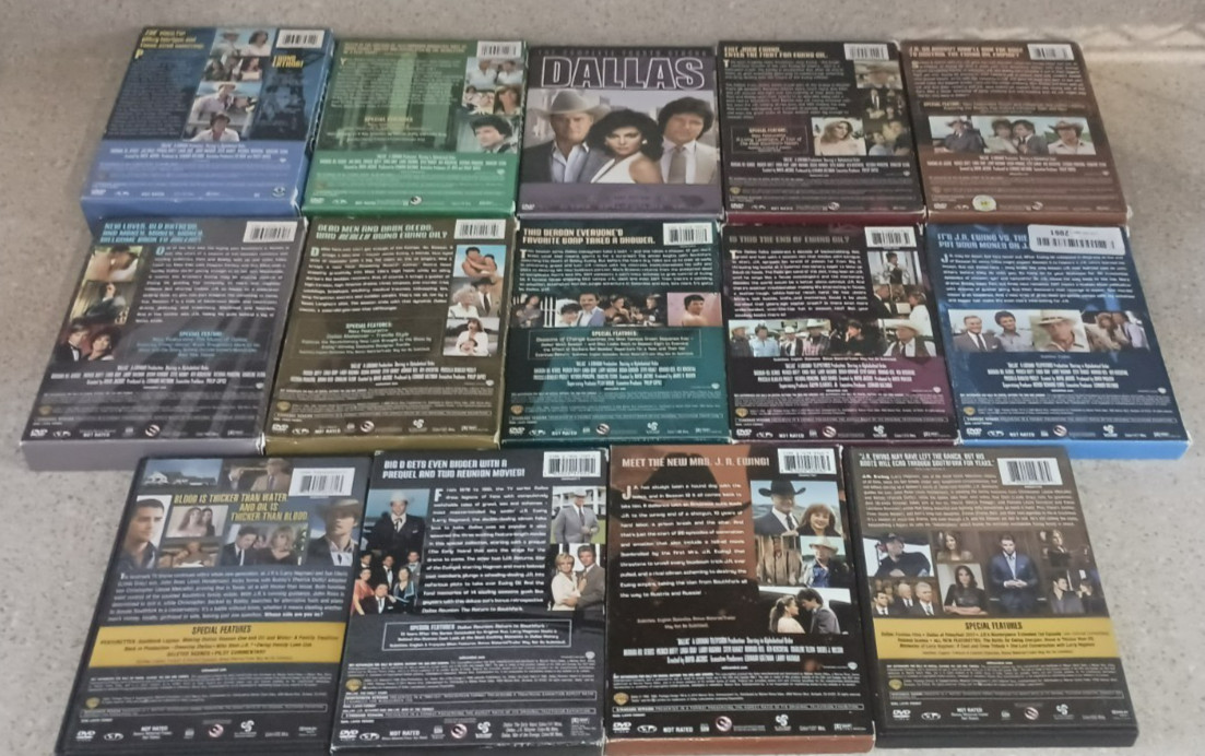 Dallas Complete Series Seasons 1-12 DVD Lot + Movies Collection Huge Bundle
