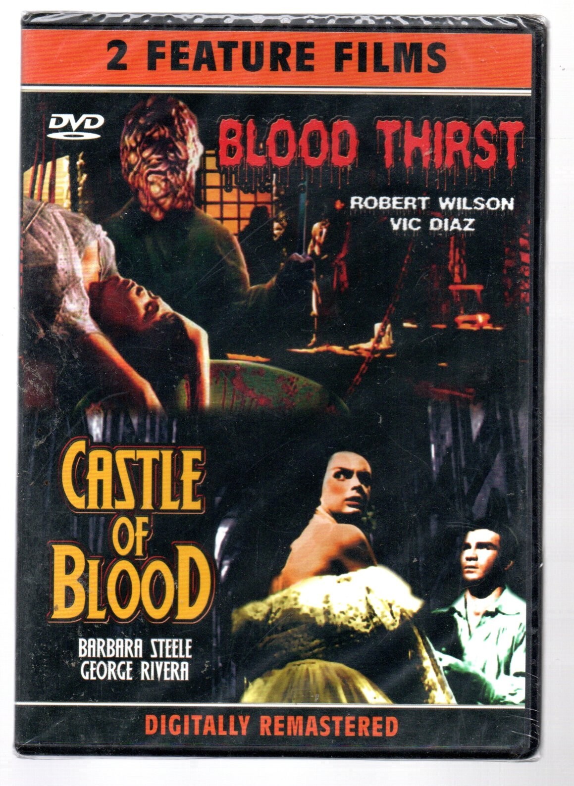 DVD DBLE FEATURE ‘BLOOD THIRST’ / ‘CASTLE OF BLOOD’ ROBERT WILSON BARBARA STEELE