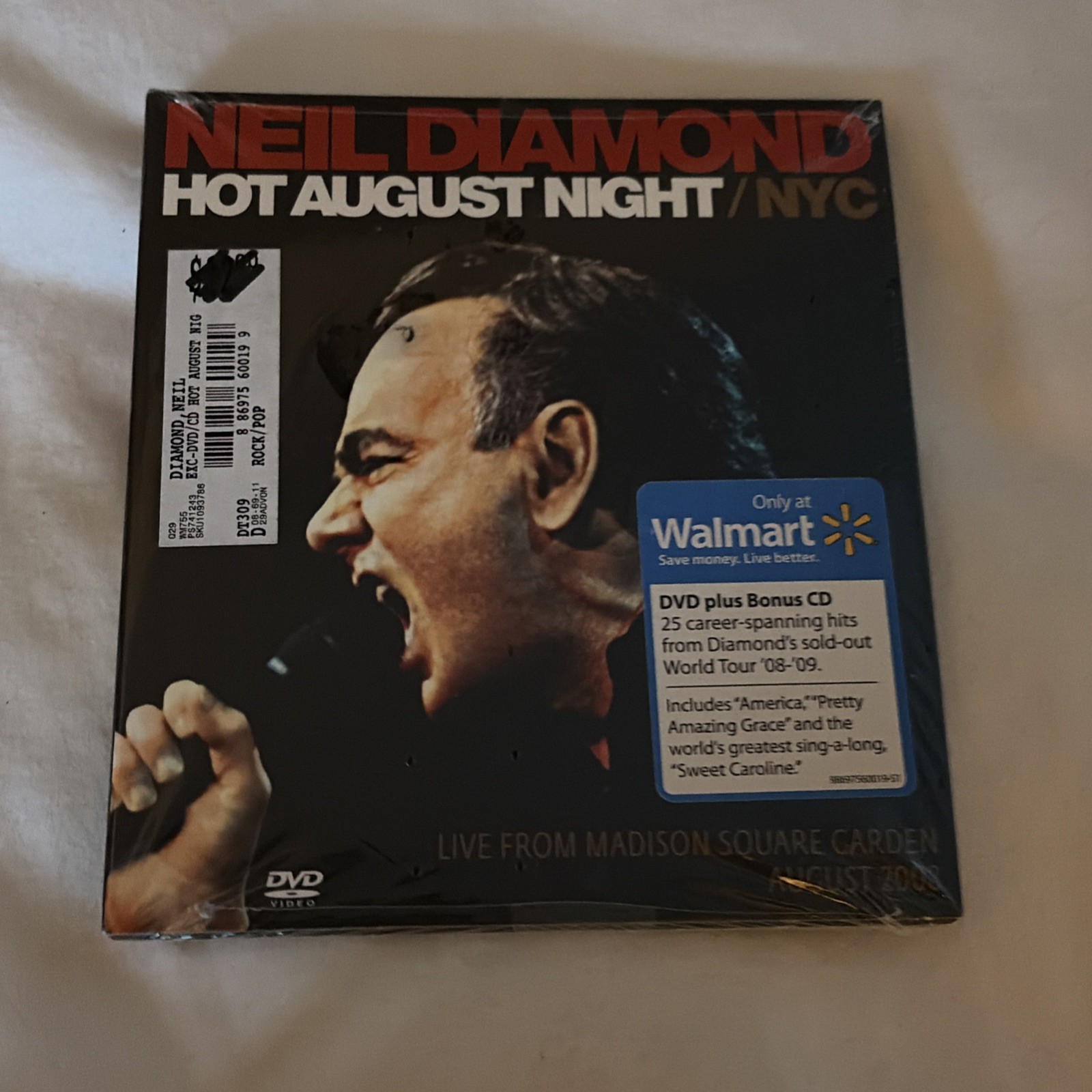 Neil Diamond Hot August Night/NYC 2009 DVD/CD FACTORY SEALED Walmart Exclusive