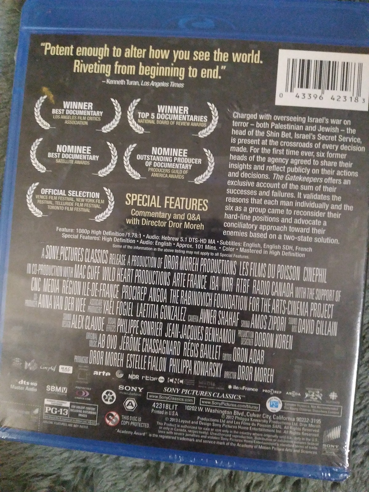 The Gatekeepers (Blu-ray) 2012 – Hebrew W/English Subtitles – New