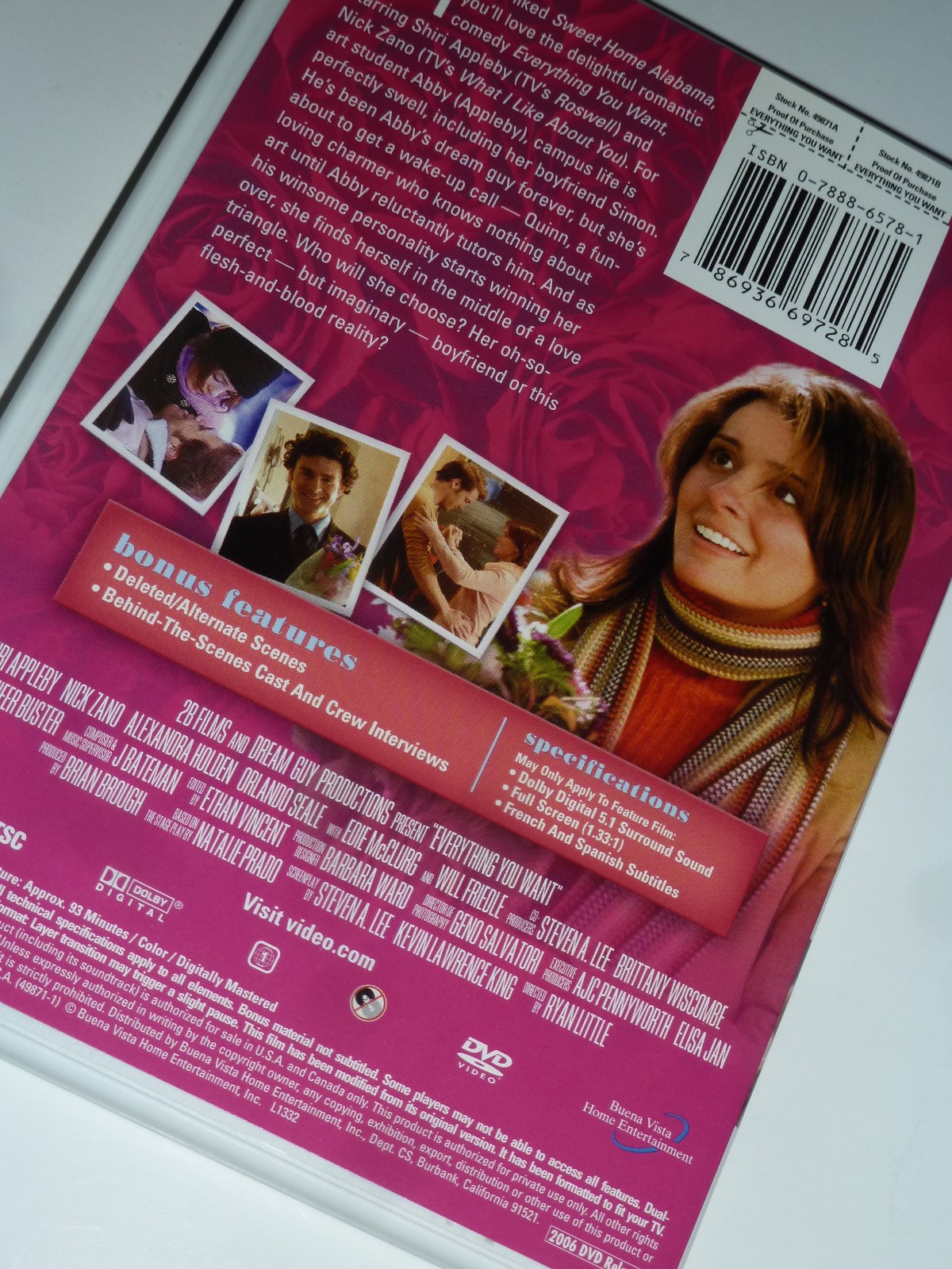 Everything You Want DVD 2005 romcom romance movie Shiri Appleby Nick Zano!