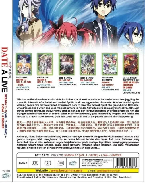 ANIME DVD~ENGLISH DUB~Date A Live Season 1-5 (1-58End+2 OVA+3 Movie) All Region