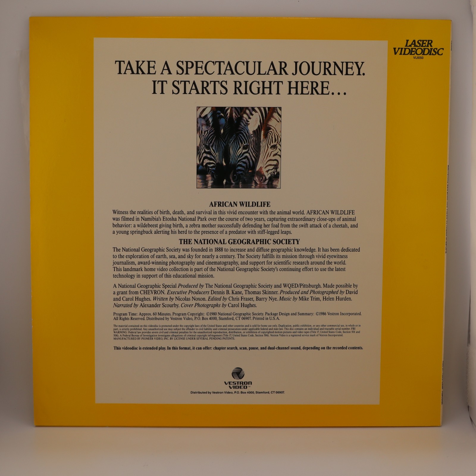 National Geographic: The Sharks / Land of the Tiger / African Wildlife LASERDISC