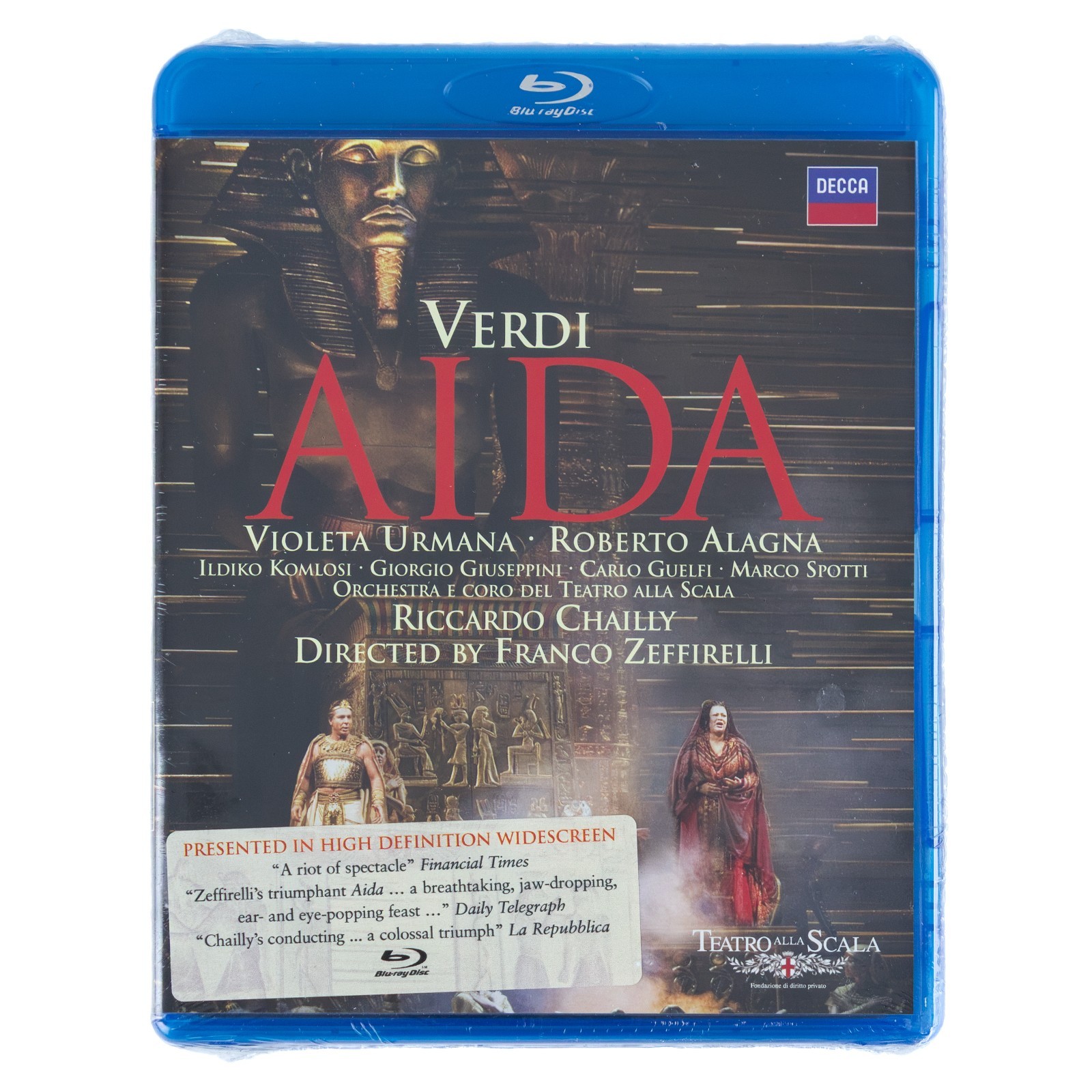 New SEALED Verdi: Aida La Scala Opera Blu-ray Riccardo Chailly Franco Zeffirelli
