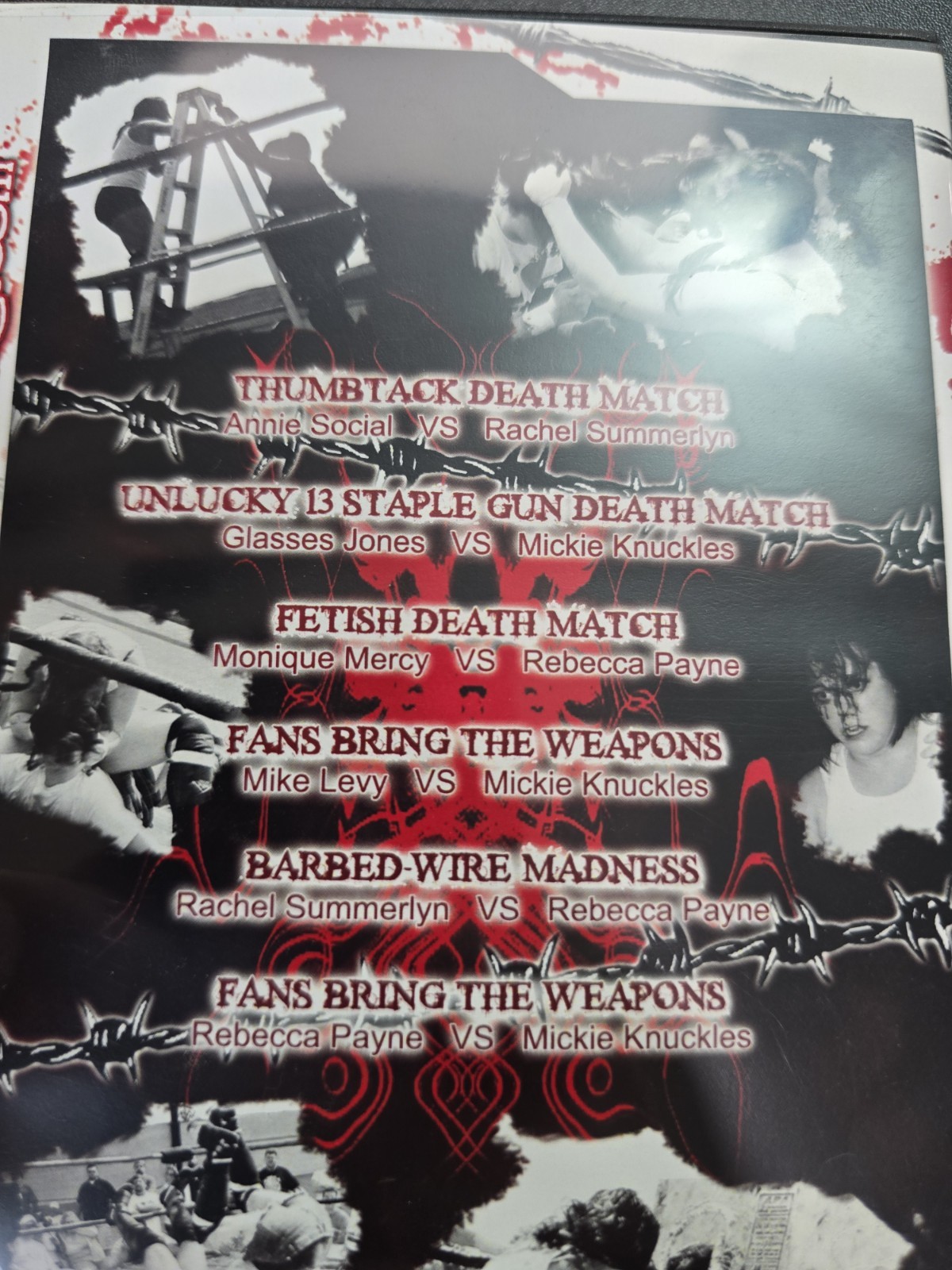IWA Queen of the Deathmatch Tournament DVD 2008 Mike Levy Incident Mid South
