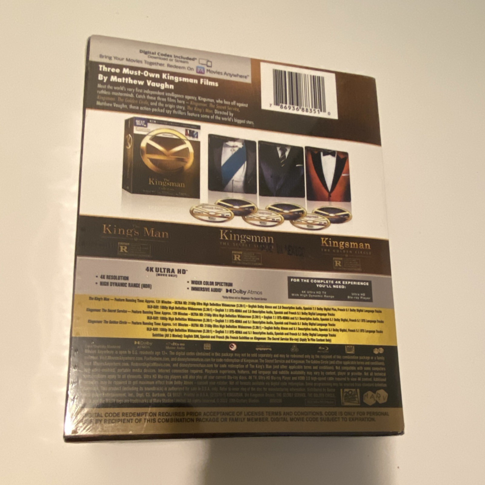 Kingsman 3-Movie Collection 4K Ultra HD SteelBook Matthew Vaughn Limited Edition