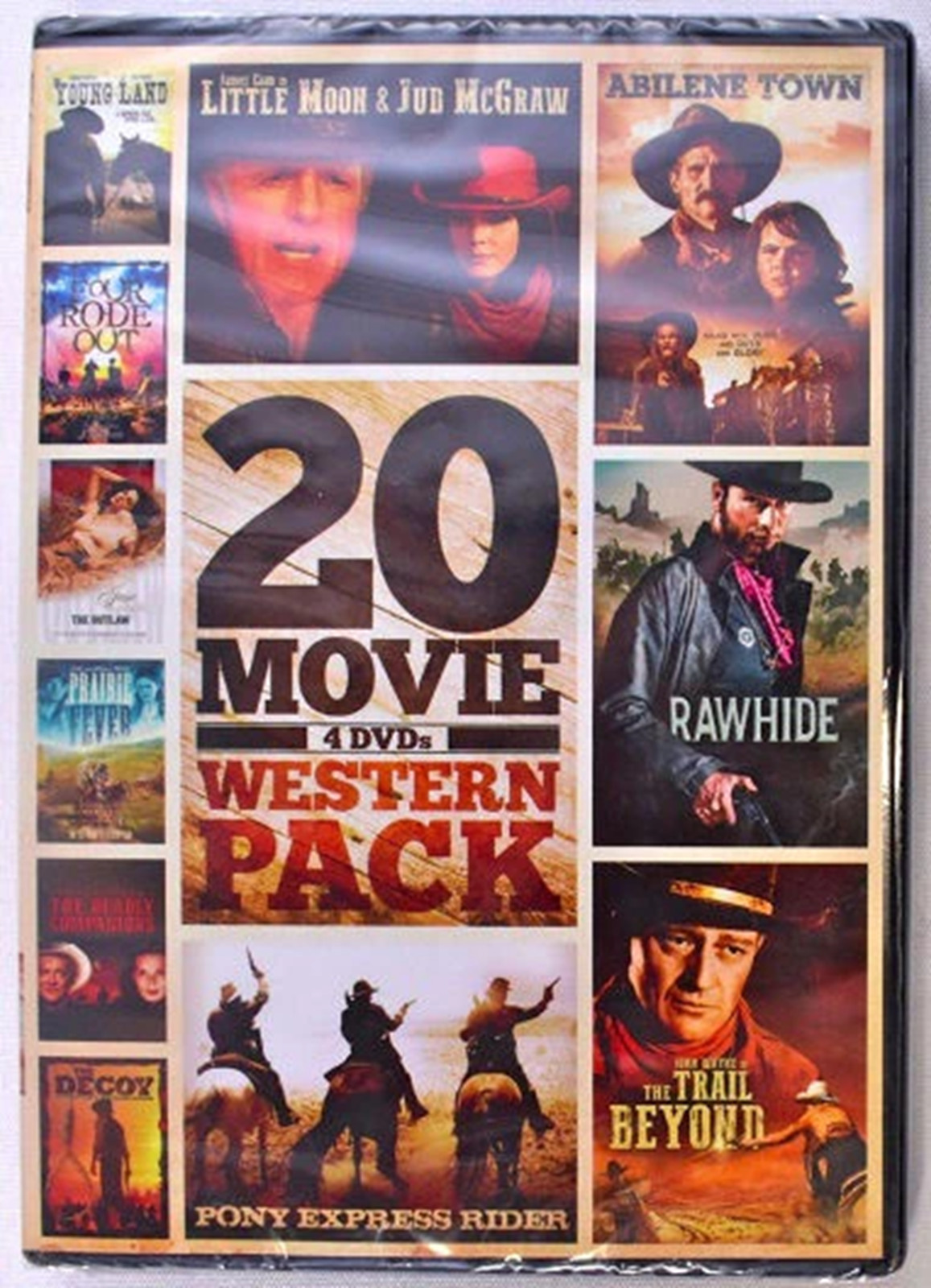 20 Movie Western Pack, DVD, 2017, New, 4 Discs, William Shatner, Kevin Sorbo