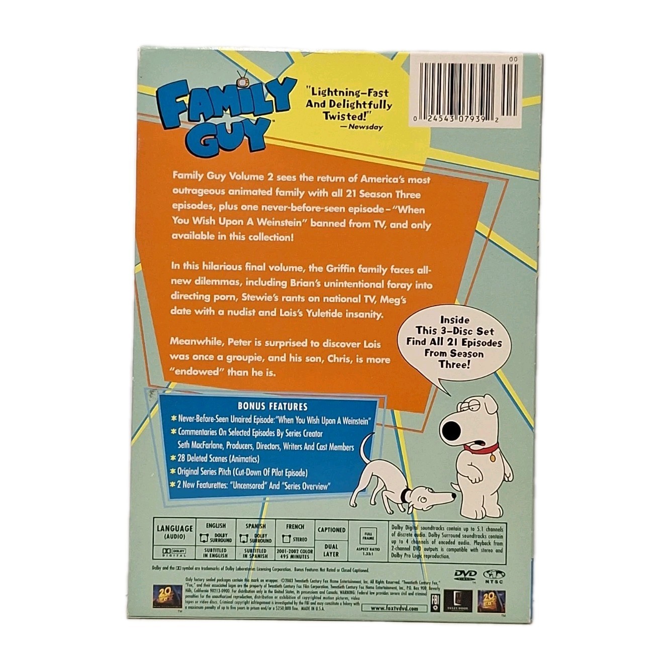 Family Guy DVD Lot Vol. 2 6 7 12 17& The Freakin’ Sweet Collection VG/VG+ Tested