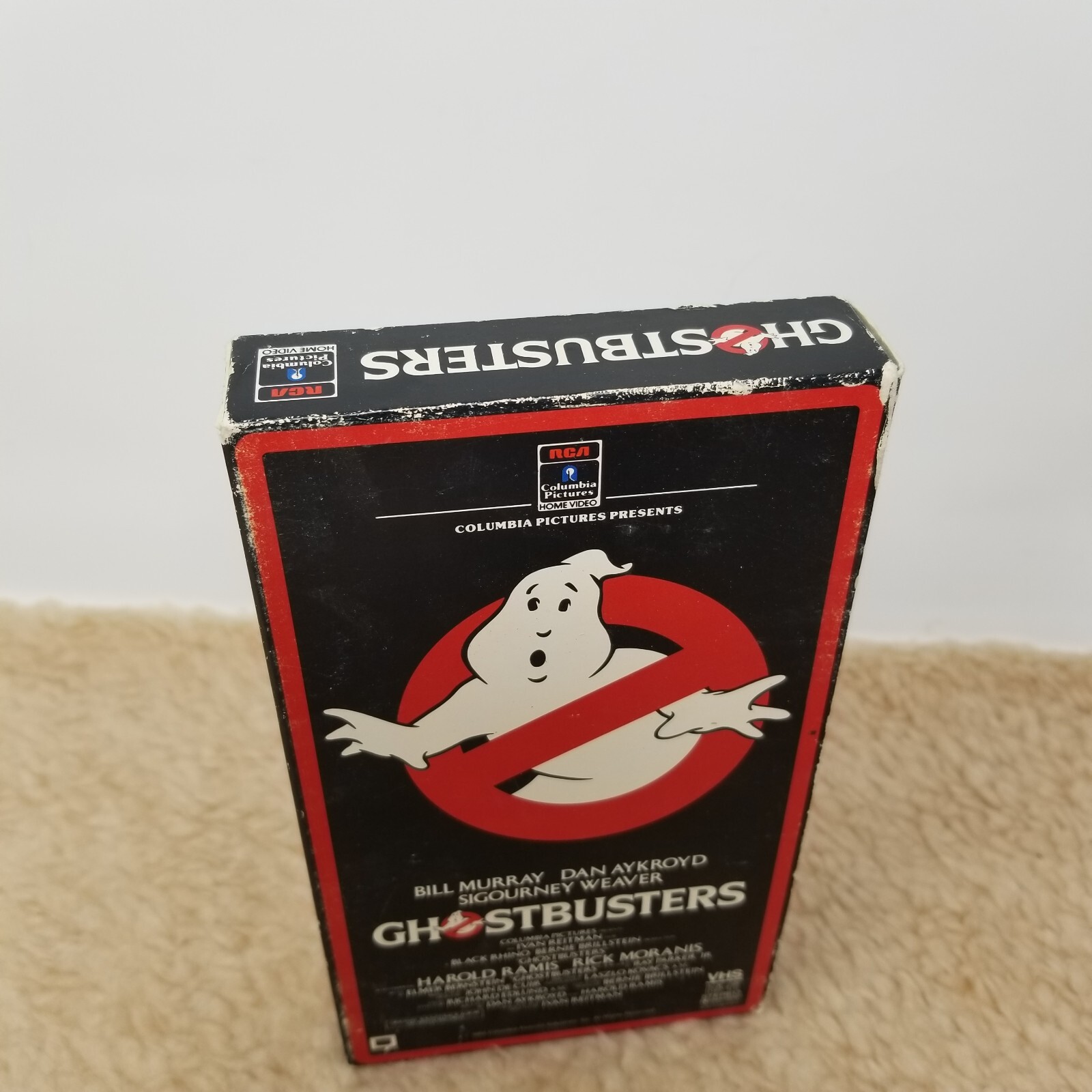 VTG Ghostbusters (1985 VHS RCA) 1st Edition Red Border Side Load Flap Slipsleeve
