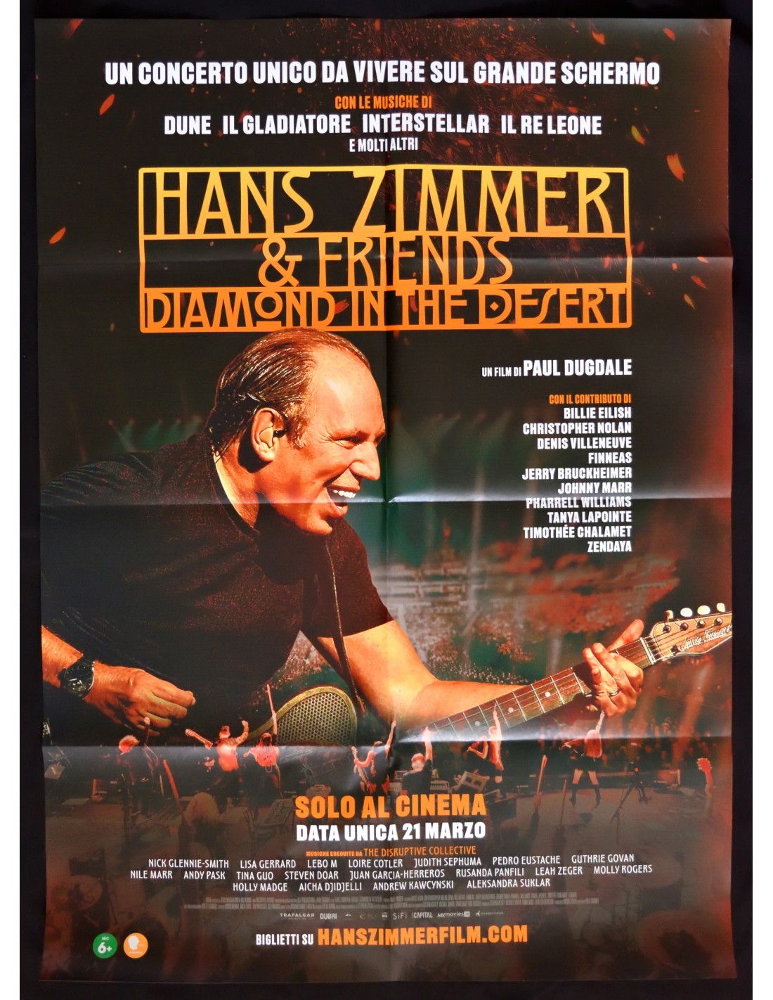 manifesto Hans Zimmer e Friends Diamond in the Desert Paul Dugdale A378