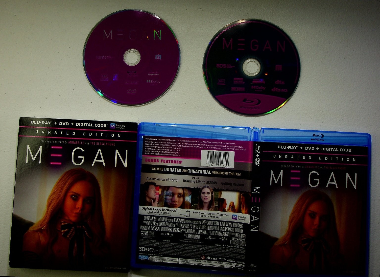 MEGAN Blu-ray DVD 2022 Unrated Edition James Wan Blumhouse