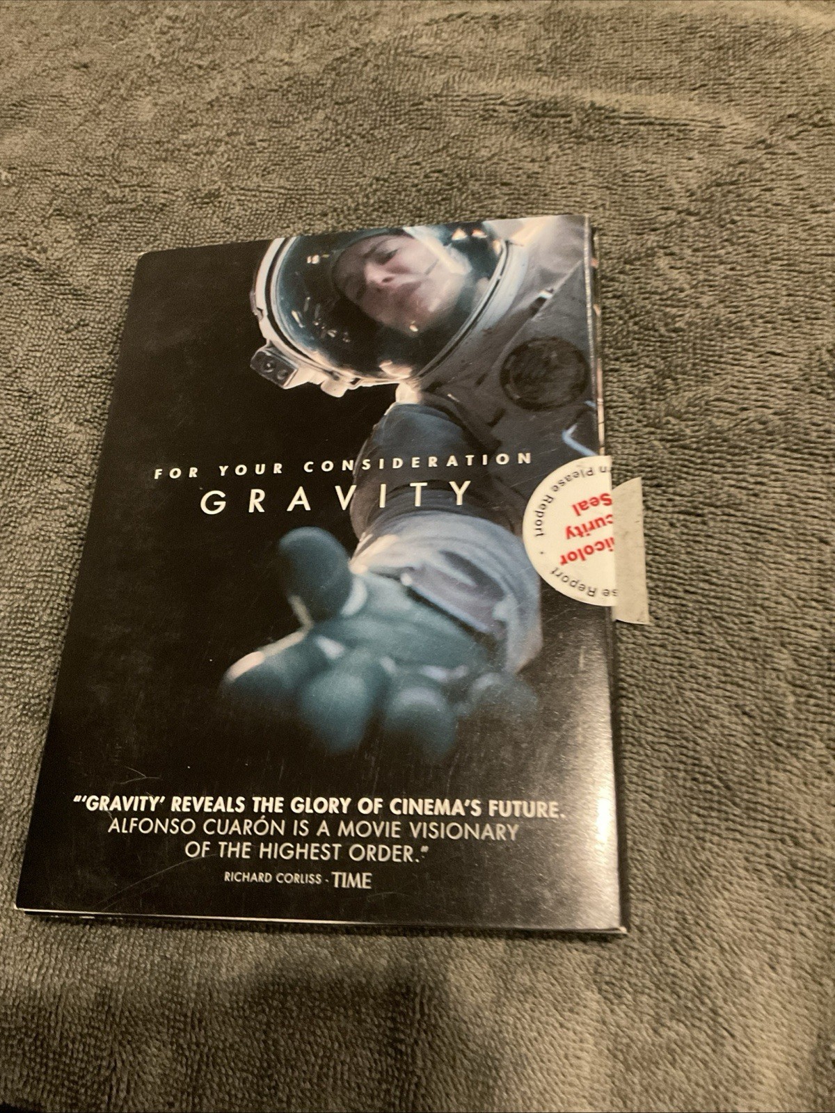 Gravity DVD FYC Sandra Bullock Full Length Movie Screener, Alfonso Cuaron