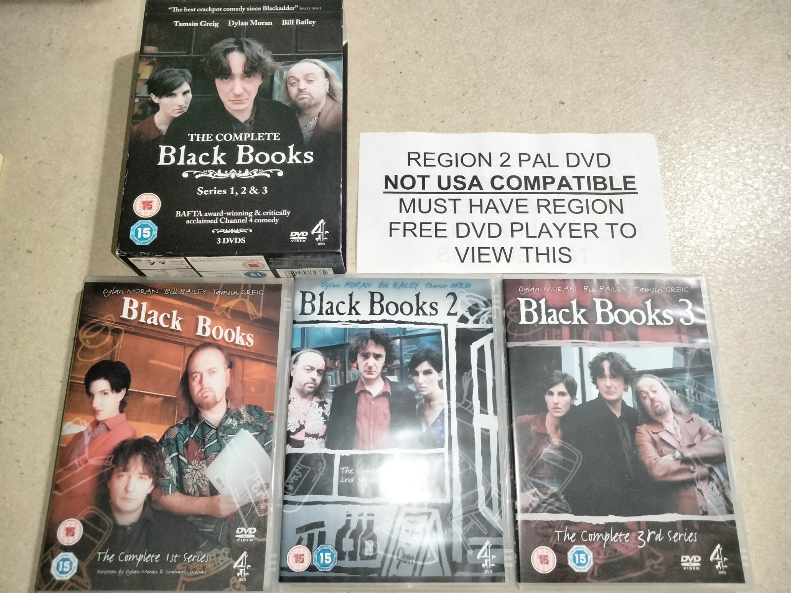 The Complete Black Books Series 1,2,3 DVD REGION 2 PAL British Comedy