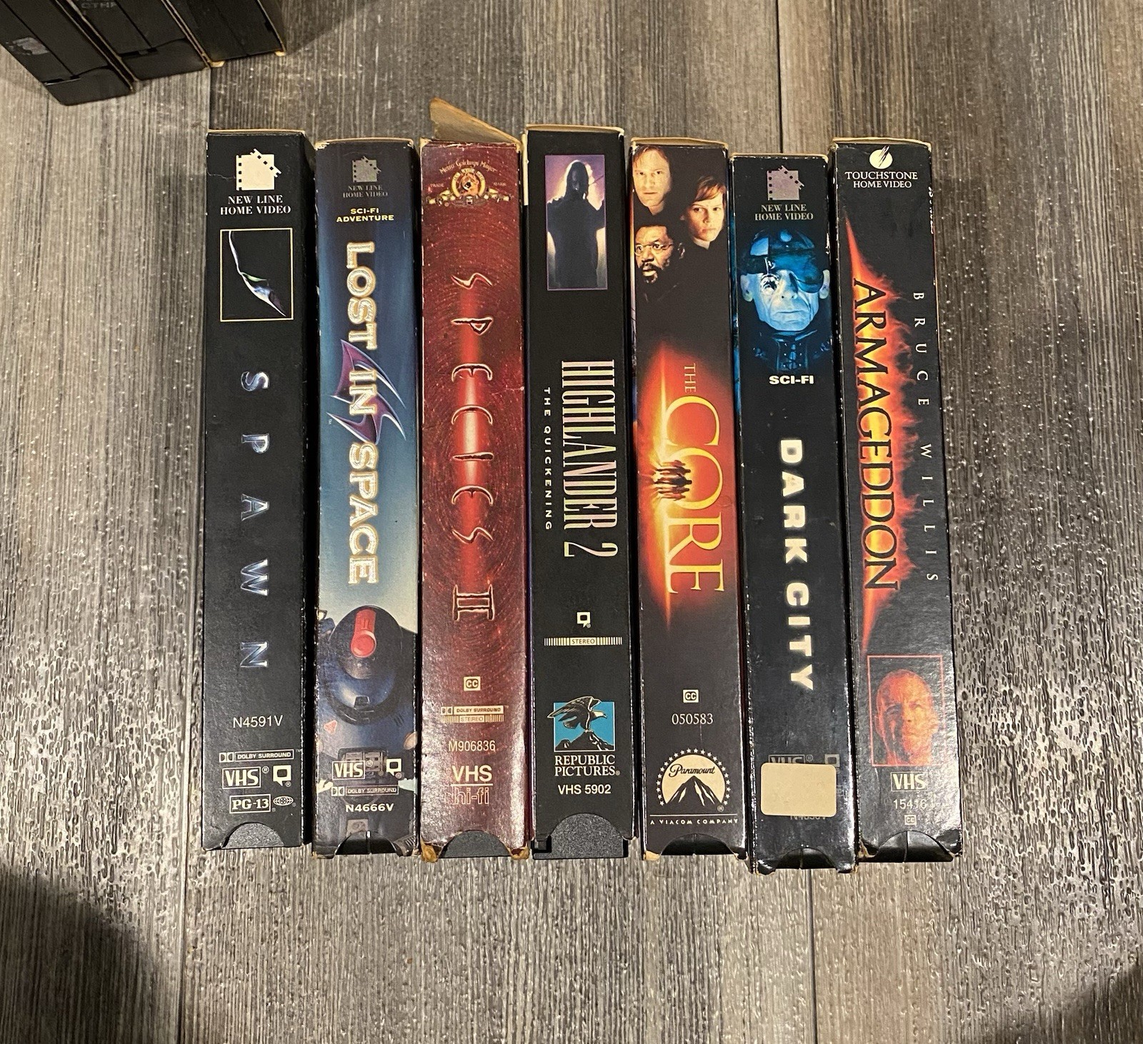 Sci-Fi Action VHS Lot Spawn Dark City Armageddon Lost in Space Highlander