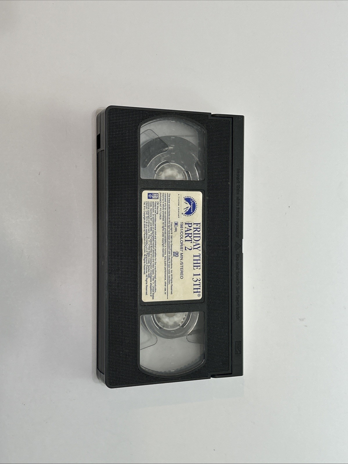 Friday the 13th Part 2 (VHS, 1981) Tape Only “ No COVER” Untested