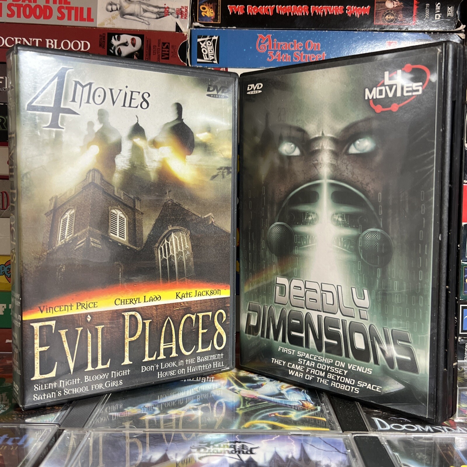 Evil Places / Deadly Dimensions DVD Lot 8 Horror Sci-Fi B Movie Cult Classics