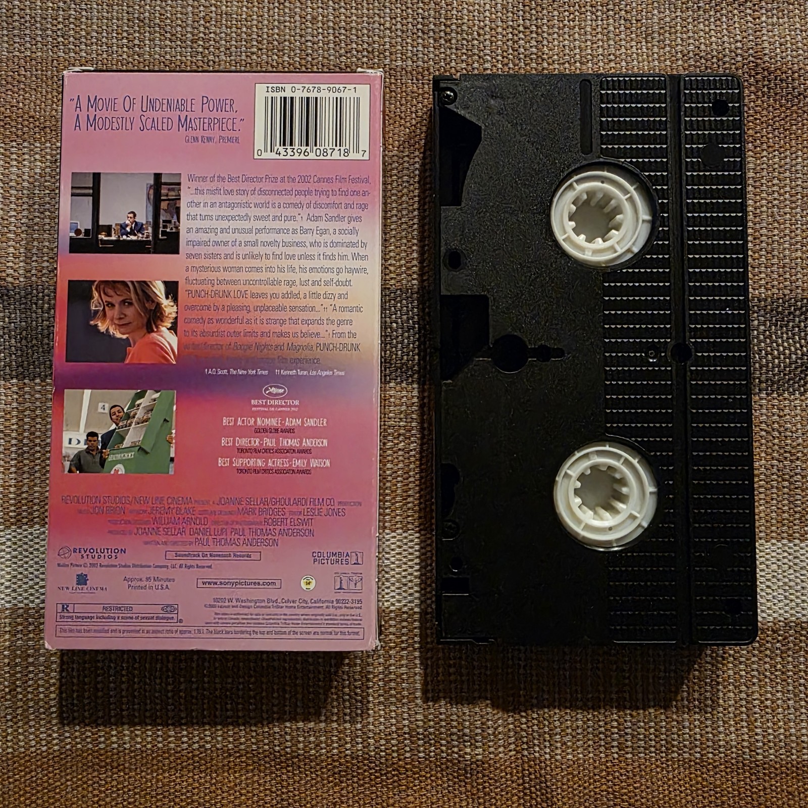 Punch-Drunk Love VHS 2003 Paul Thomas Anderson Adam Sandler Emily Watson Comedy