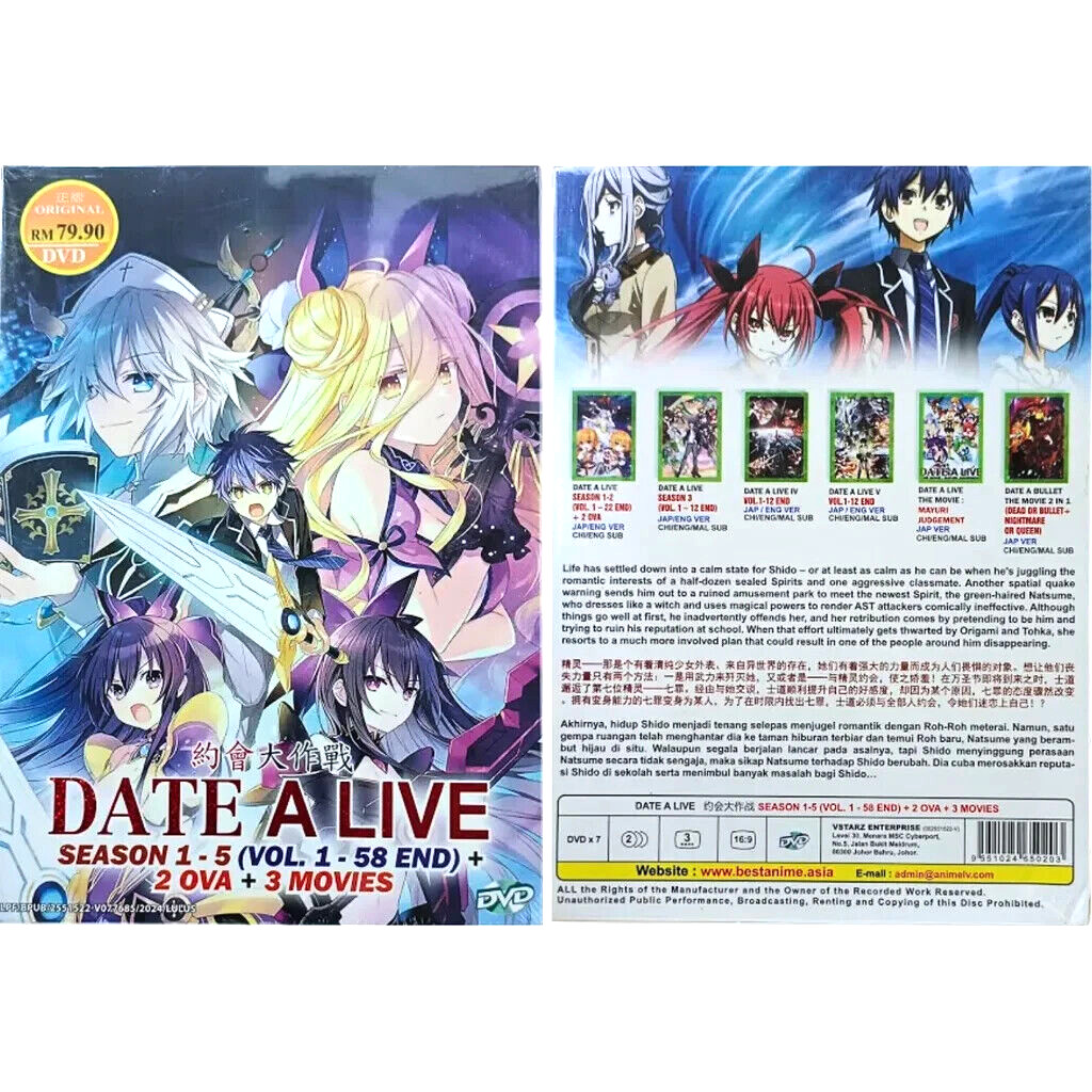 ANIME DVD~ENGLISH DUB~Date A Live Season 1-5 (1-58End+2 OVA+3 Movie) All Region